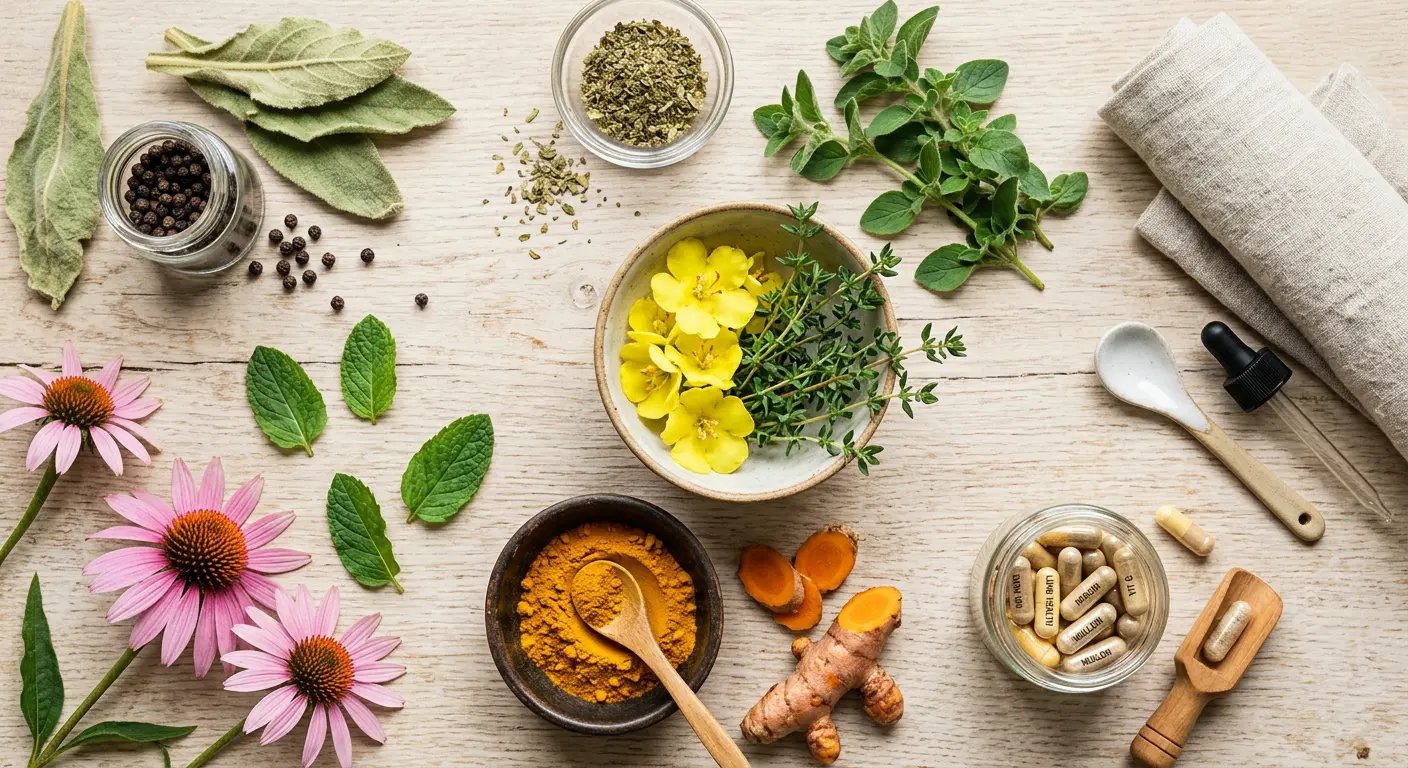 Natural lung herbs and active ingredients
