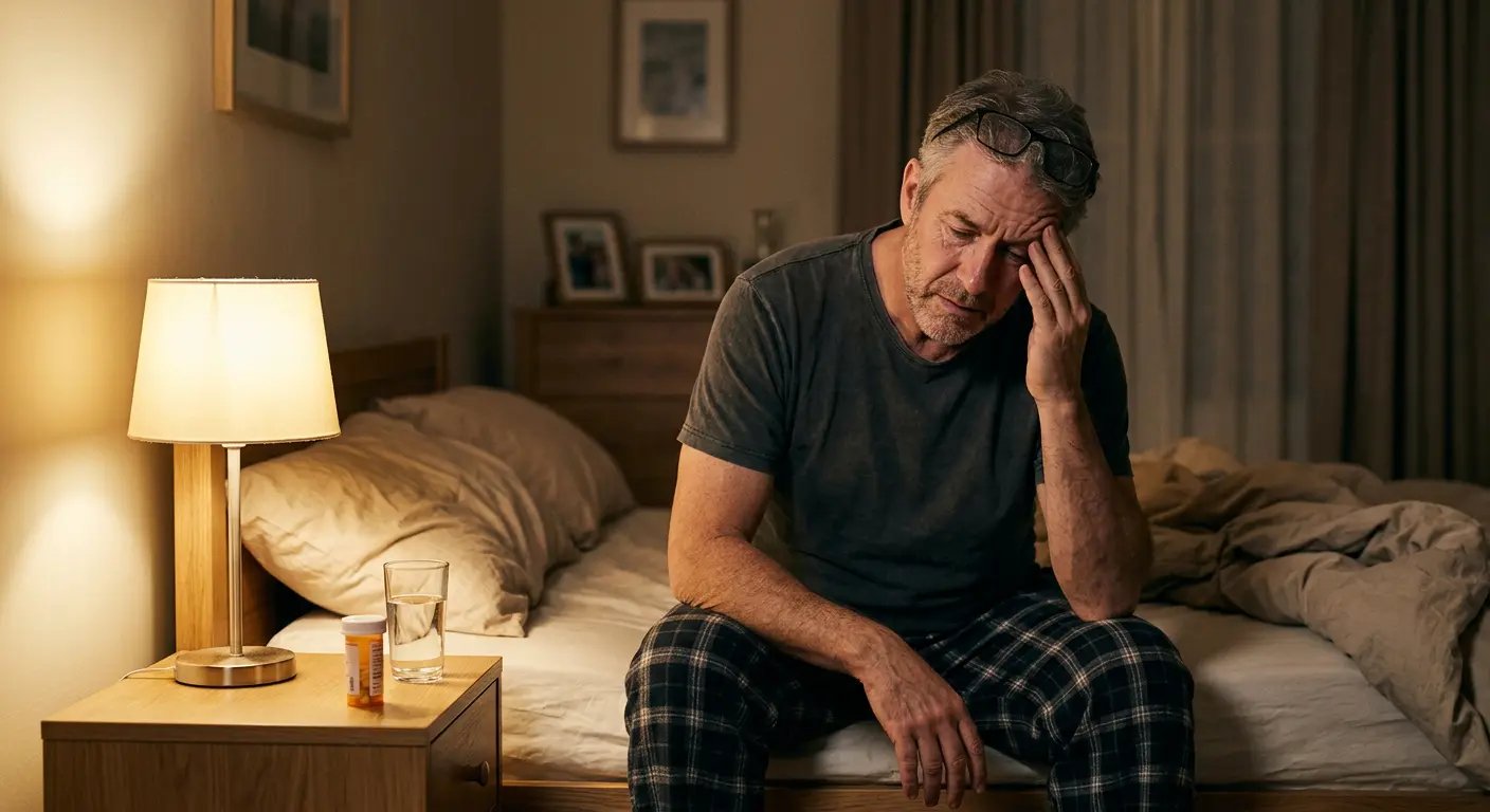 Man awake at night with prostate problems